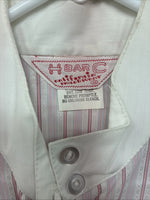 New Women’s H Bar C Pink Stripe Long Sleeve Button Up Size 36 LL-32