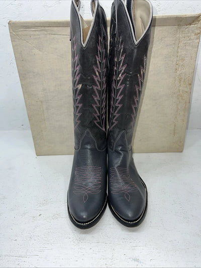 New Women’s Grey Texas Brand Cowboy Boots. 4512 6.5 6 1/2 M. 19-73