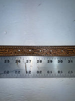 New Brown Genuine Leather Tooled 28” Belt #102 NN-19