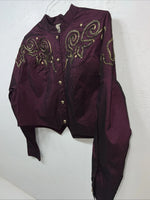 New Women’s 1849 Authentic Ranchwear Purple Short Show Jacket Small WW-26