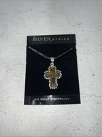 New Women’s Silver Strike Copper Cross Chain Necklace. N141 A-67