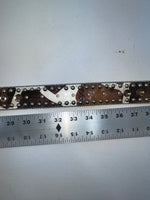 New Cow Print Genuine Leather Blazin Roxx Bling S Belt #N3510602 Z-59