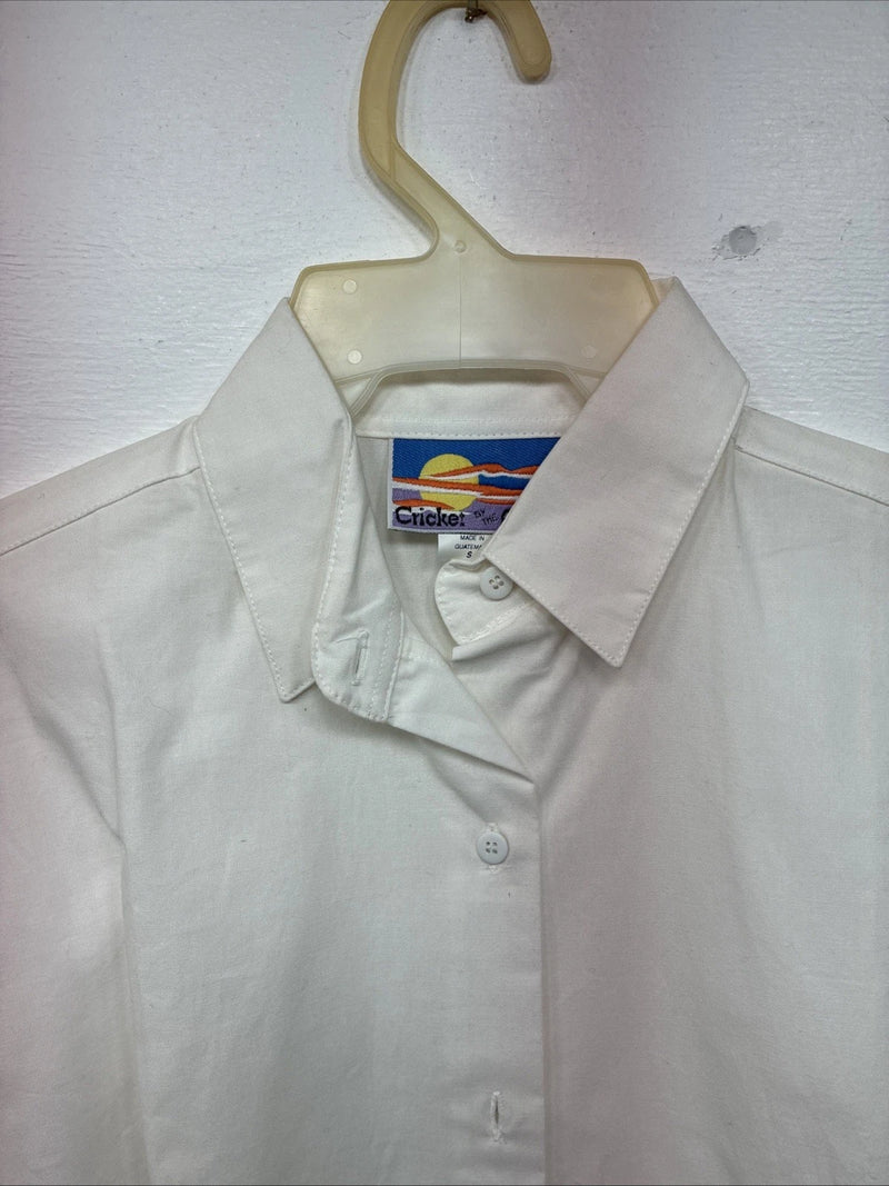 New Women’s Cricket Creek White Long Sleeve Button Up Small LL-35