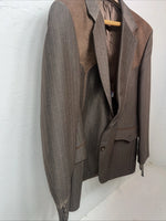 New Men’s Circle S Brown Suit Jacket 40 #25832 II-603