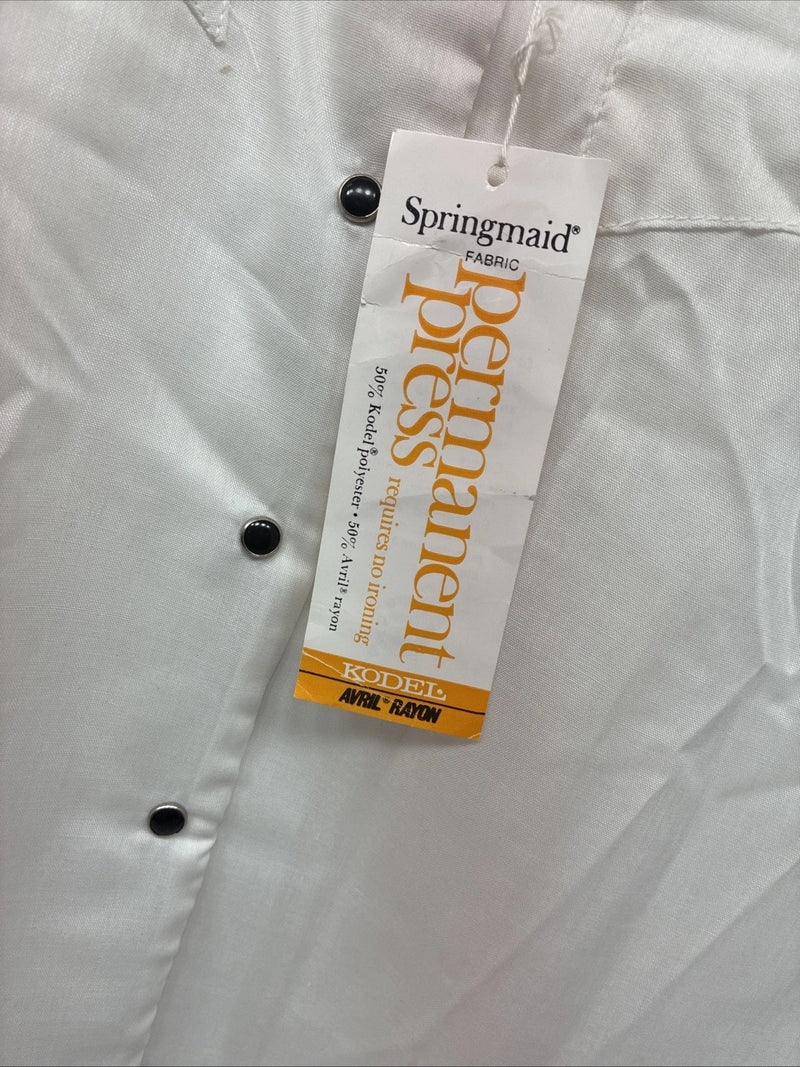 New Women’s Rockmount White Long Sleeve Pearl Snap Size 34 LL-20