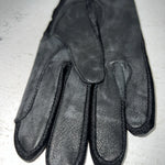 New Tuff Mate Black Riding And Show Leather Gloves Size 6 #1303 E-502