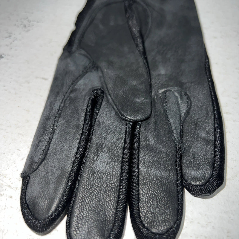 New Tuff Mate Black Riding And Show Leather Gloves Size 6 #1303 E-502