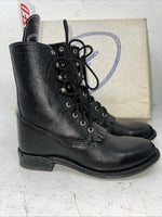 New Women’s Black Lace Up A Jama Product Cowboy Boots. 5110G 7 D. 18-121