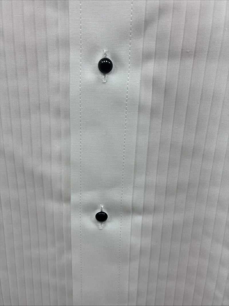 New Classix White Long Sleeve Button Up English Shirt XL AA-49