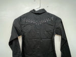 New Women’s Black Cumberland Outfitters Long Sleeve Button Up Shirt S 3B-109