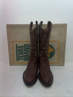 New Men’s Brown Texas Brand Cowboy Boots. 7404 9 D. 3-45