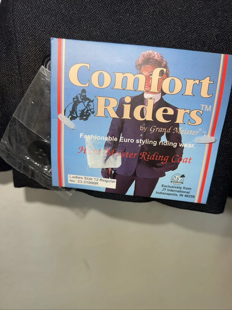 New Women’s Comfort Riders Blue Hunt Meister Riding Coat 12R JJ-604