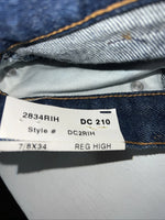 New Woman’s Diamond Cut Regular Fit High Rise Denim Jeans. 7/8x34 M-16