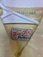 New Women’s Tem Tex Yellow Long Sleeve Pearl Snap Size 12 KK-22