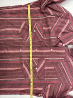 New Men’s H Bar C Pink Stripe Long Sleeve Pearl Snap Large X-54