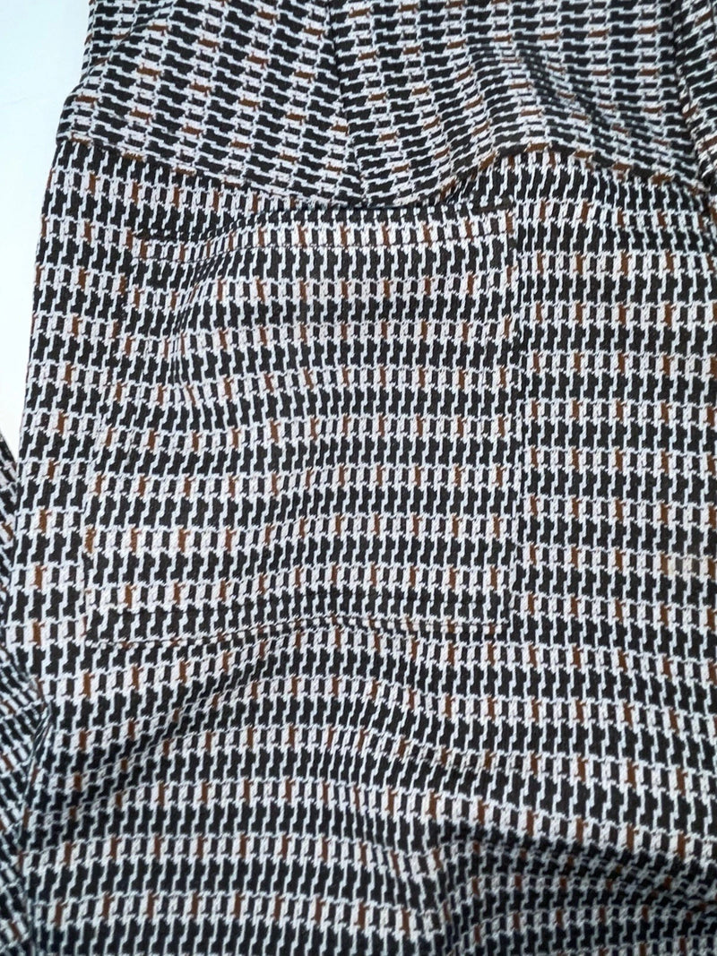New Vintage Black Striped Panhandle Slim Polyester Pants #8076 OO-93