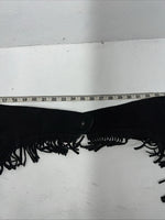 NOS Black Show Chaps With Fringe Adjustable Waist 44” N-50
