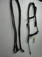New Silver Fox Brown Full English Caveson Bridle #20-1419-0-0 BB-17