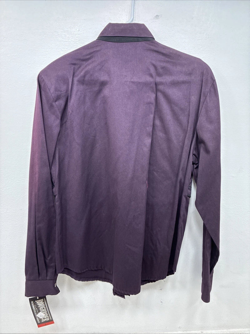New Women’s Rough rider Purple Long Sleeve Button Up Size Large TT-74