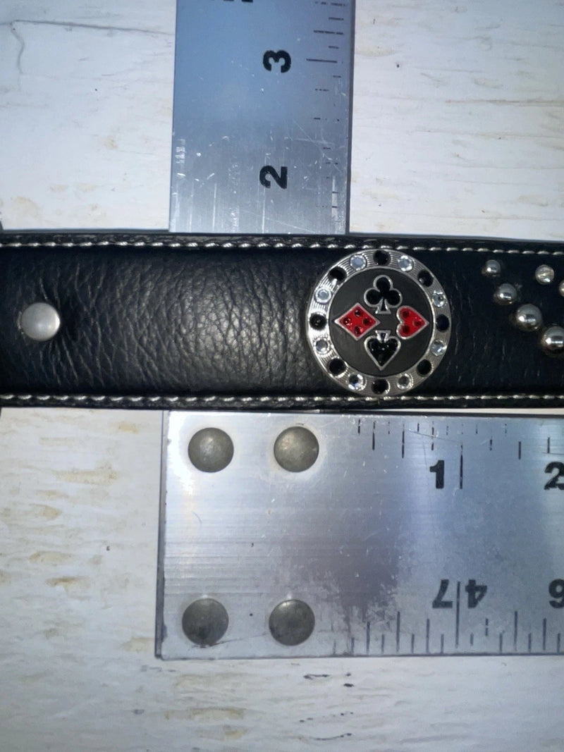 New Black Genuine Leather Nocona Cards Bling M Belt #N3415001 Z-114￼