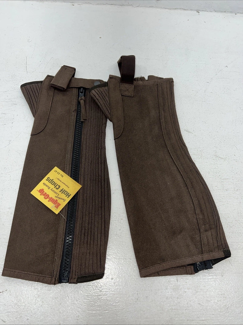 New Tough 1 Equi-Grip Synthetic Suede Half Chaps Small #63-67 H-508