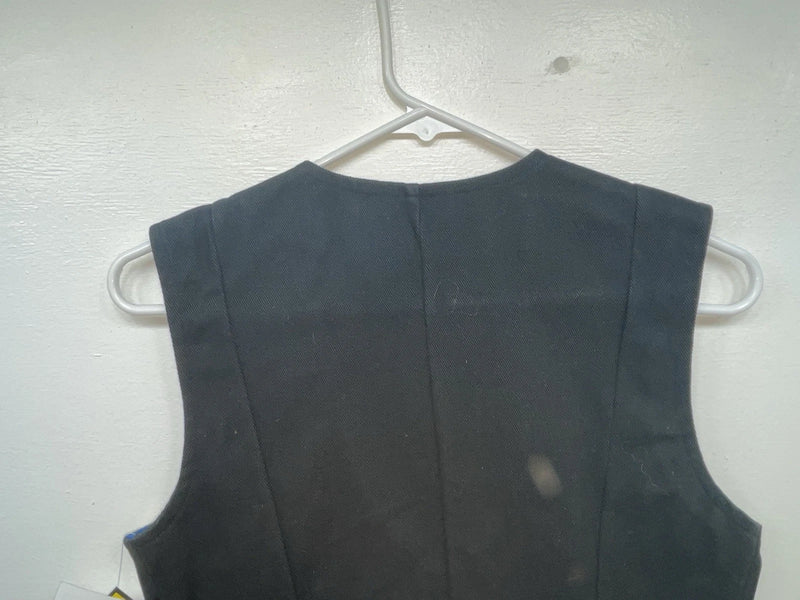 New Women’s Blue With Bling Valencia Cut Off Zip Up Vest S #69479 3B-61