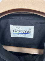 New Men’s Classix Black Under Tux Long Sleeve Button Up XL O-30