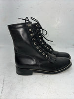 New Women’s Black Lace Up Acme Cowboy Boots. 4800 7 M. 18-110