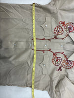 New Women’s Champion Western Brown Design Long Sleeve Pearl Snap 15.5 MM-39