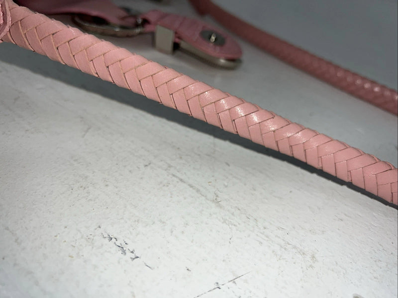 New Double S Pink Purse With Braided Strap #N 7450030 EE-3