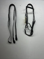 New Silver Fox Black Pony Snaffle Bridle #20-1189-2 BB-12