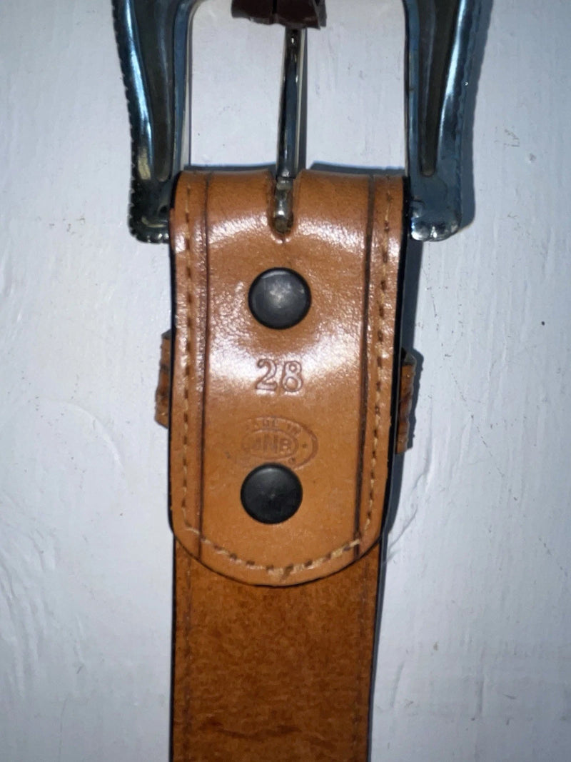 New Brown Genuine Leather Nocona Weaved And Pendent 28” Belt #2216448 NN-18