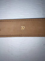 New Brown Genuine Leather Tooled 32” Belt #9120B Z-157