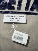 New Women’s Tan ABETTA knee Patch English Riding Breeches. 30 L C-47