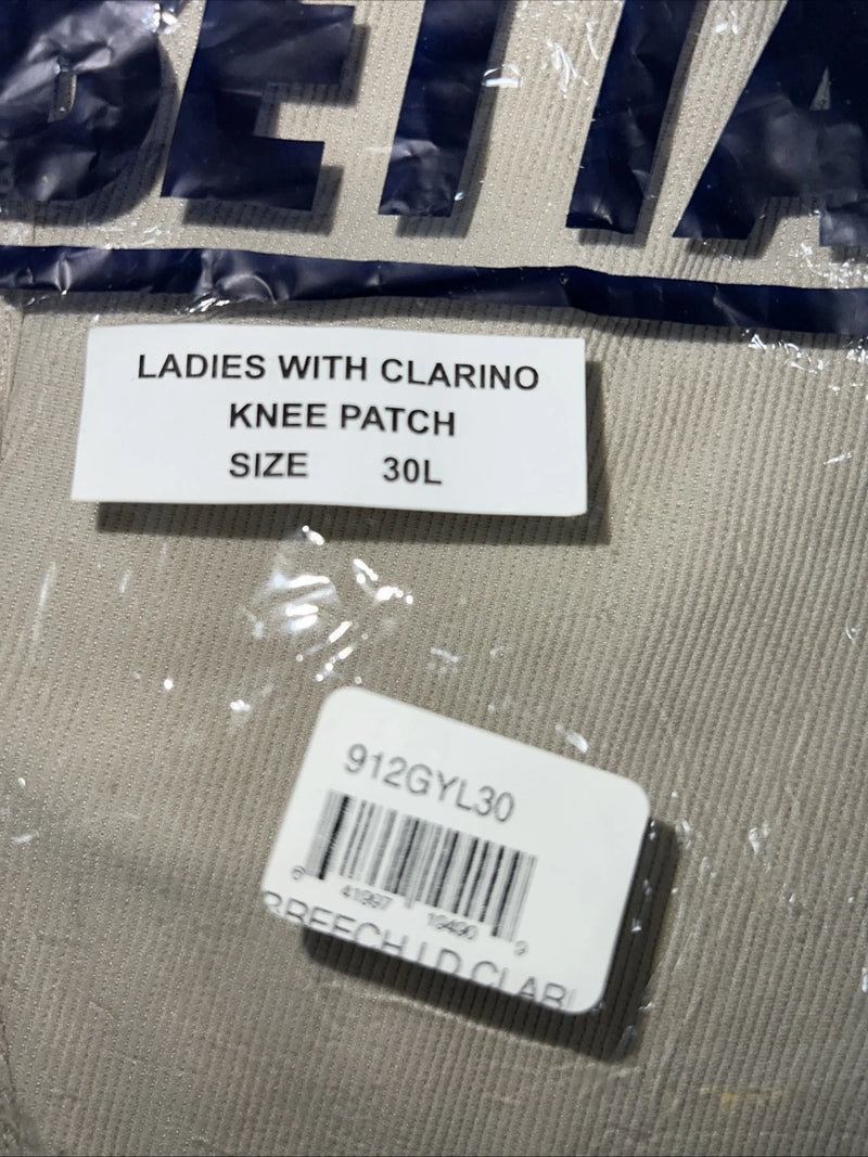 New Women’s Tan ABETTA knee Patch English Riding Breeches. 30 L C-47