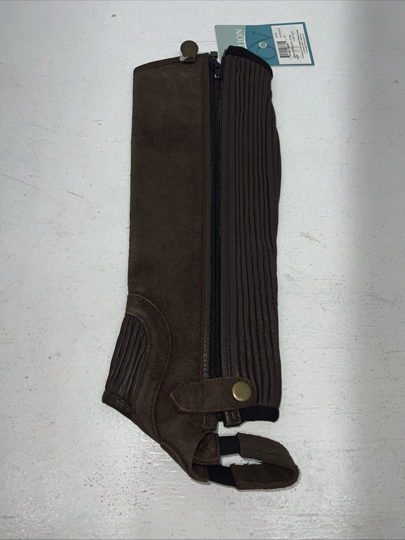 New Brown Ovation Synthetic XS Half Chaps #13237 H-510 