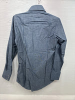 New Men’s Champion Western Blue Jean Long Sleeve Pearl Snap 14 Small AA-1