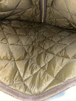 New Women’s Brown Double K Long Puffer Jacket 36 #57249 RR-33