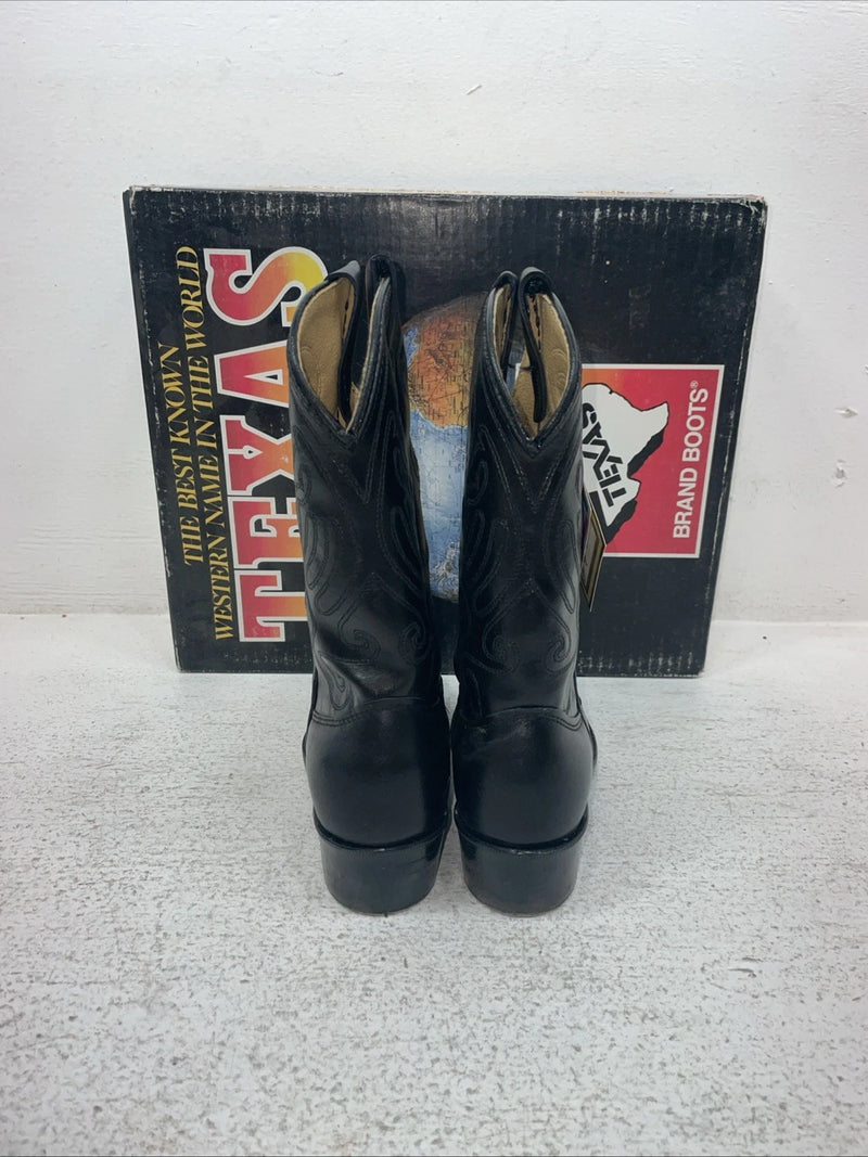 New Kids Black Texas Brand Cowboy Boots. C 2000 13.5 13 1/2 D. 23-78