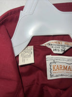 New Men’s Red Karman Western Wear Pearl Snap Shirt. 14.5 X 34 Small A-175