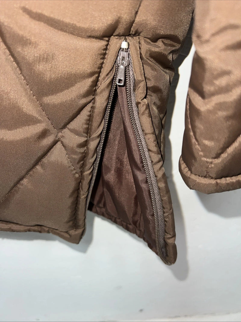 New Women Brown Western Fashion Puffer Jacket 14 RR-34