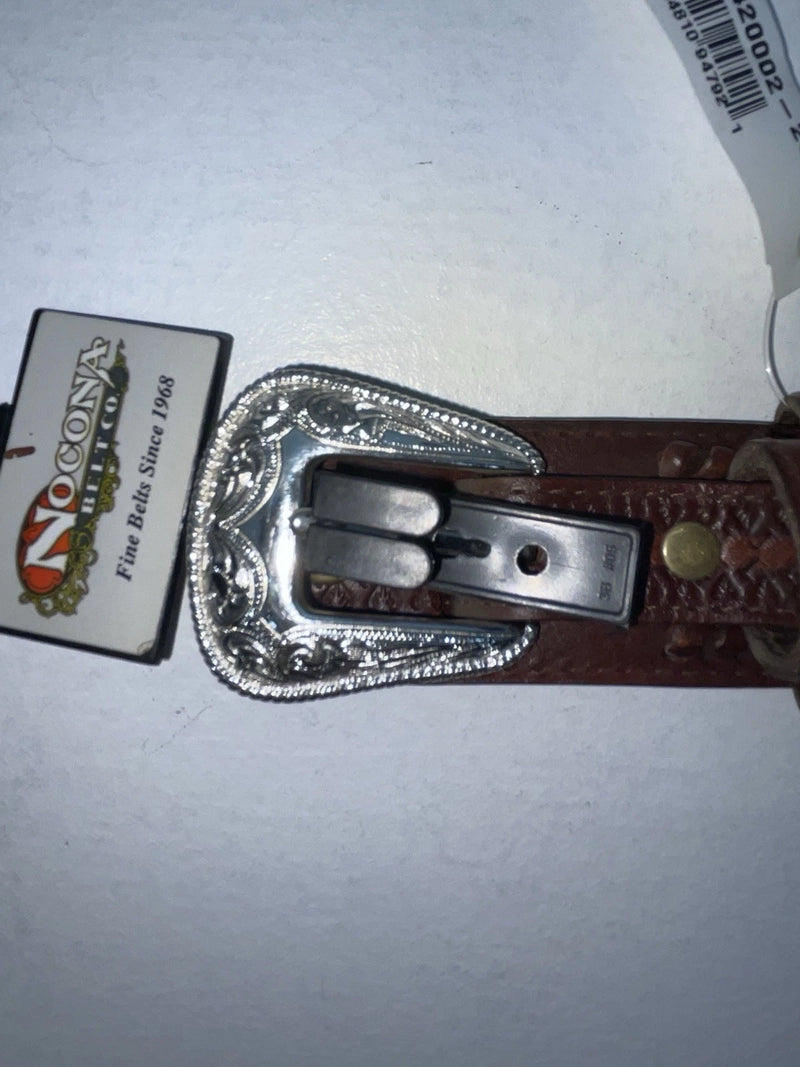 New Brown Genuine Leather Nocona Tooled 26” Belt #2420002 Z-42