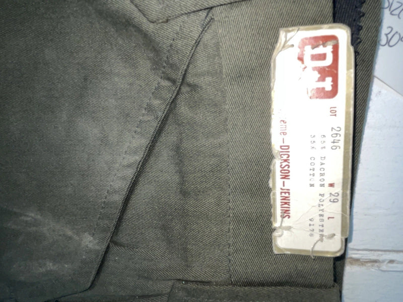 New Vintage Green Dickson Jenkins Polyester Pants #2646 VV-51