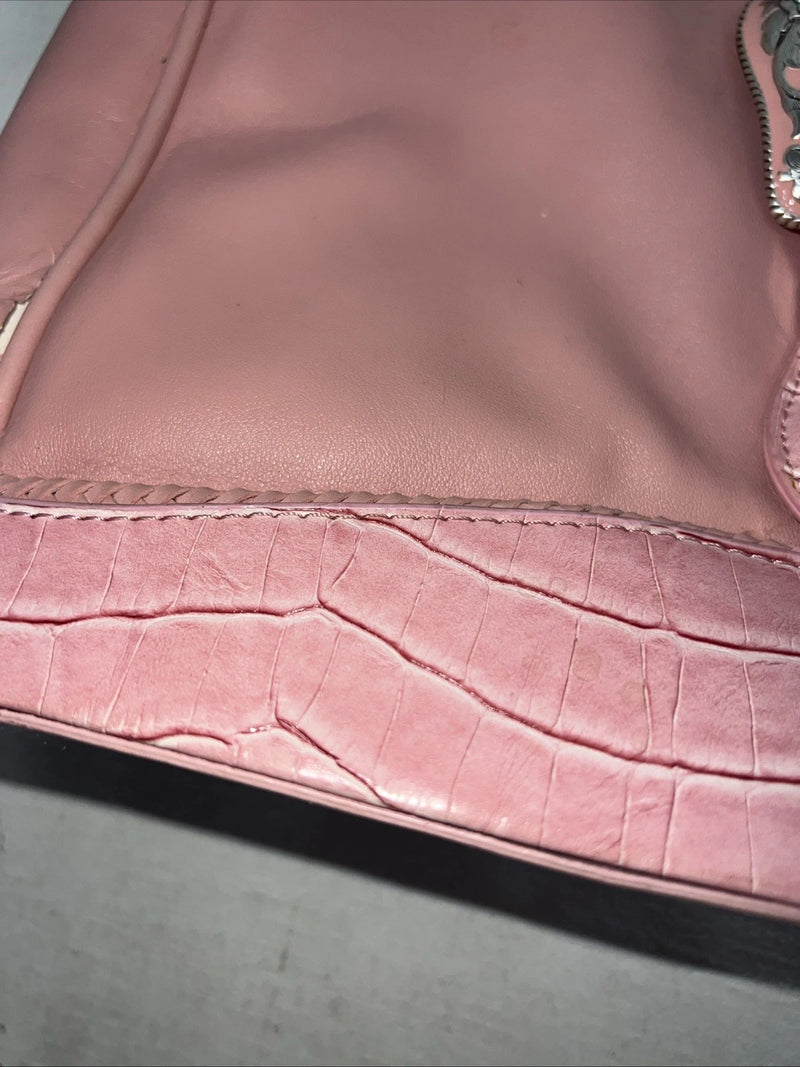 New Double S Pink Purse With Braided Strap #N 7450030 EE-3