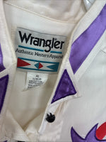 New Women’s Wrangler White Design Long Sleeve Button Up Size XL TT-139