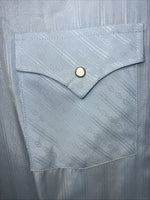 New Men’s Blue ELY cattleman Pearl Snap Long Sleeve Shirt. 15.5x33 M I-28