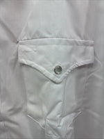 New Men’s Circle S White Simple Long Sleeve Pearl Snap 17 Large M-65