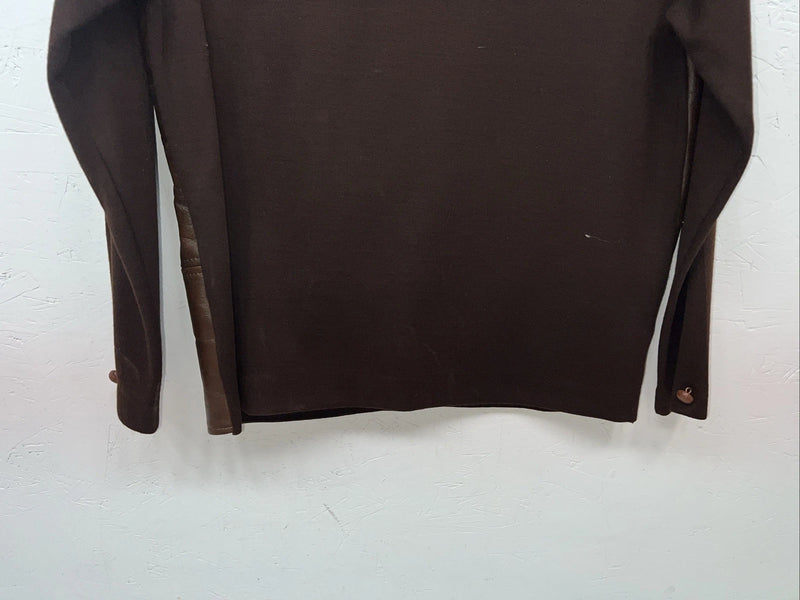 New Women’s Brown Caldwell Virgin Wool Leather Jacket M #429 3C-49