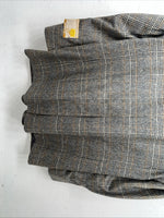 New Men’s HbarC California Ranchwear Grey Plaid Suit Jacket 42R #14753 AA-605