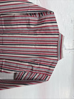 New Kids ELY Classic Red Stripe Long Sleeve Pearl Snap Medium CC-80